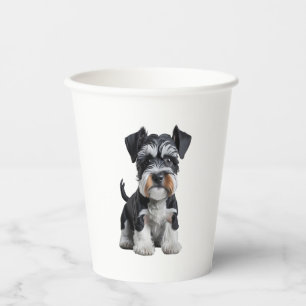 Adortable HD Miniatur Schnauzer Welpenportrait - E Pappbecher