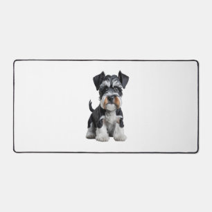 Adortable HD Miniatur Schnauzer Welpenportrait - E Schreibtischunterlage