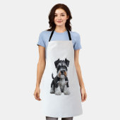 Adortable HD Miniatur Schnauzer Welpenportrait - E Schürze (Getragen)