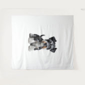 Adortable HD Miniatur Schnauzer Welpenportrait - E Wandteppich (Vorderseite (Horizontal))