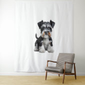 Adortable HD Miniatur Schnauzer Welpenportrait - E Wandteppich (Beispiel)