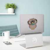 Adortable Hipster Owl Aufkleber (Laptop auf Schreibtisch)