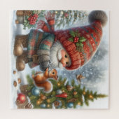 Adortable Holiday Weihnachten Gnome Puzzle (Horizontal)