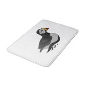 Adortable Horned Puffin Cartoon Badematte (Schrägansicht)