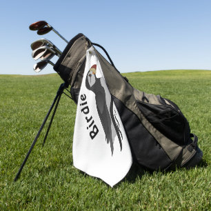 Adortable Horned Puffin Cartoon Golfhandtuch