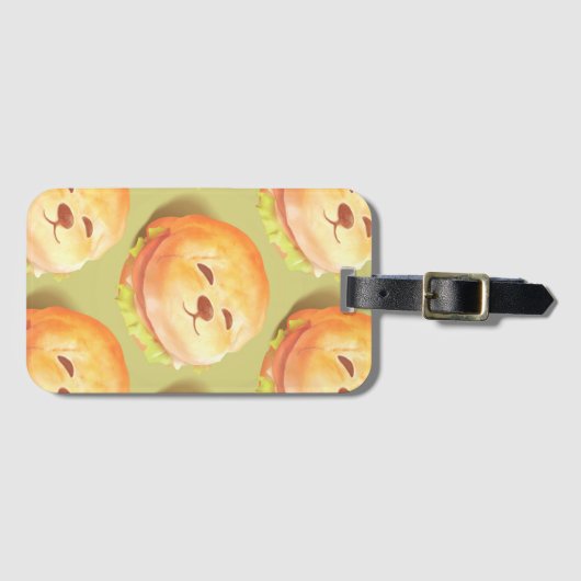 Adortable Hunde-Gesichtspferd-Muster Gepäckanhänger (Vorderseite (Horizontal))