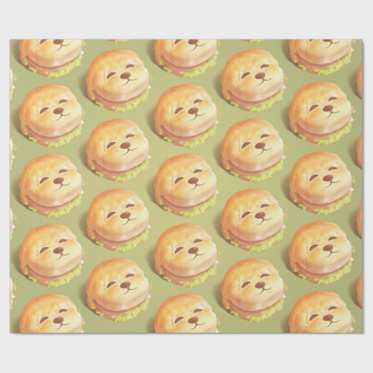 Adortable Hunde-Gesichtspferd-Muster Geschenkpapier (Flach)