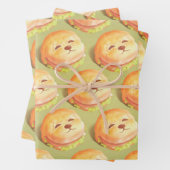 Adortable Hunde-Gesichtspferd-Muster Geschenkpapier Set (Beispiel)