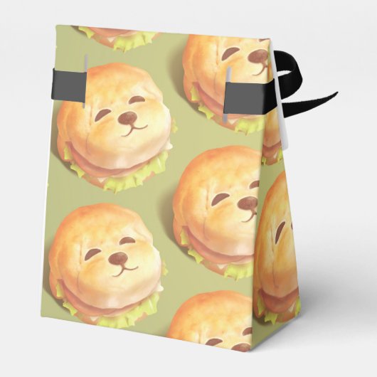 Adortable Hunde-Gesichtspferd-Muster Geschenkschachtel (Rückseite)