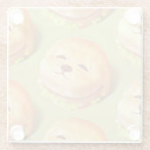 Adortable Hunde-Gesichtspferd-Muster Glasuntersetzer (Rückseite)