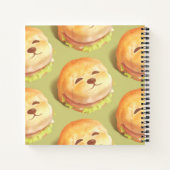 Adortable Hunde-Gesichtspferd-Muster Notizblock (Rückseite)