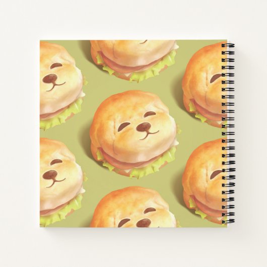 Adortable Hunde-Gesichtspferd-Muster Notizblock (Rückseite)