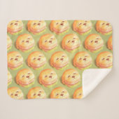 Adortable Hunde-Gesichtspferd-Muster Sherpadecke (Vorderseite (Horizontal))