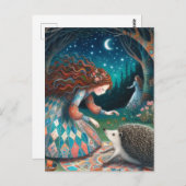 Adortable Igel Fairy Tale Postkarte (Vorne/Hinten)