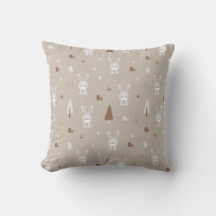 Adortable Kaninchen Muster Kissen