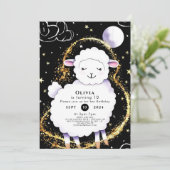 Adortable Kids' Sheep zum Geburtstag Einladung (Stehend Vorderseite)