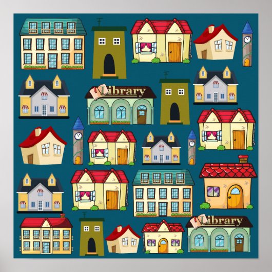 Adortable Kinderzimmer Art l School l Navy Poster (Vorne)