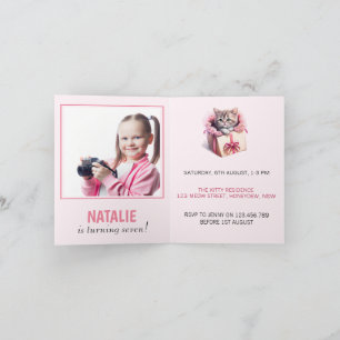 Adortable Kitten in einer Box Geburtstagsgeschenk  Einladung