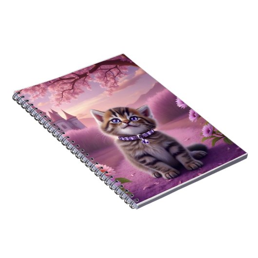 Adortable Kitten mit Funkelnd Collar Notizblock (Rechte Seite)