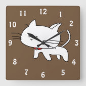Adortable Kitty Cat Wall Uhr (Vorderseite)