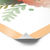 Adortable Lama mit Blüten für Kinder | Poster (Ecke)