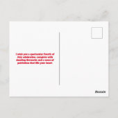 Adortable Light Blue und Red Patriotic Gnome Postkarte (Rückseite)