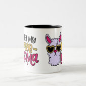Adortable Lila Llama Cartoon nicht mein Problem Zweifarbige Tasse (Mittel)