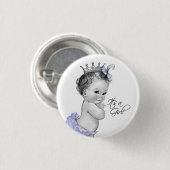 Adortable Lila Princess The a Girl Button (Vorne & Hinten)