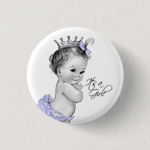 Adortable Lila Princess The a Girl Button