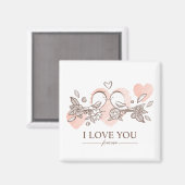Adortable Lovebirs in Liebe Valentine | Magnet (Vorderseite/Rückseite)