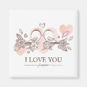 Adortable Lovebirs in Liebe Valentine | Magnet (Vorne)