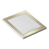 Adortable Luxus Gold modern personalisiert Notizblock (angewinkelt)