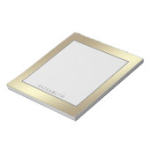 Adortable Luxus Gold modern personalisiert Notizblock (Rotiert)