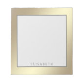 Adortable Luxus Gold modern personalisiert Notizblock (Vorderseite)