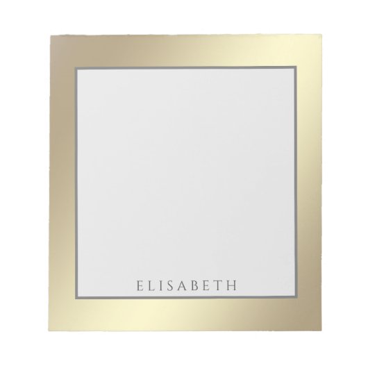 Adortable Luxus Gold modern personalisiert Notizblock (Vorderseite)
