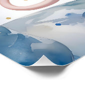 Adortable Maus im Astronauten-Anzug im Weltraum Poster (Ecke)