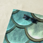 Adortable Mermaid auf Meerjungfrau - Personalisier Strandtuch (Beispiel)