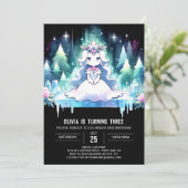 Adortable Moderne Prinzessin Geburtstag Einladung (Stehend Vorderseite)