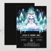 Adortable Moderne Prinzessin Geburtstag Einladung (Vorne/Hinten)