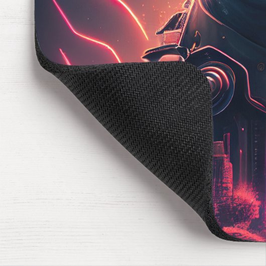 Adortable Mops in futuristischem Robot-Kostüm Mousepad (Ecke)
