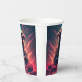 Adortable Mops in futuristischem Robot-Kostüm Pappbecher (Rechts)