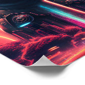 Adortable Mops in futuristischem Robot-Kostüm Poster (Ecke)