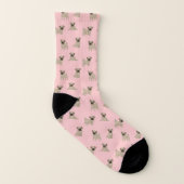 Adortable Mops Welpen Muster Socken (Links - Innen)