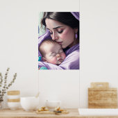 Adortable Mutter und Baby Cherish Poster (Küche)