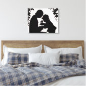 Adortable Mutter und kinderwütige Leinwand (Insitu (Schlafzimmer))