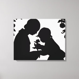 Adortable Mutter und kinderwütige Leinwand