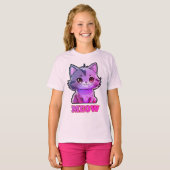 Adortable Niedlich Meow T-Shirt (Vorne ganz)