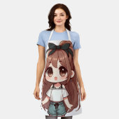 Adortable niedliche Cartoon Girl Schürze (Getragen)
