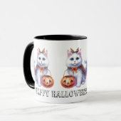 Adortable Niedliche Cat Halloween Tasse (Vorderseite Links)
