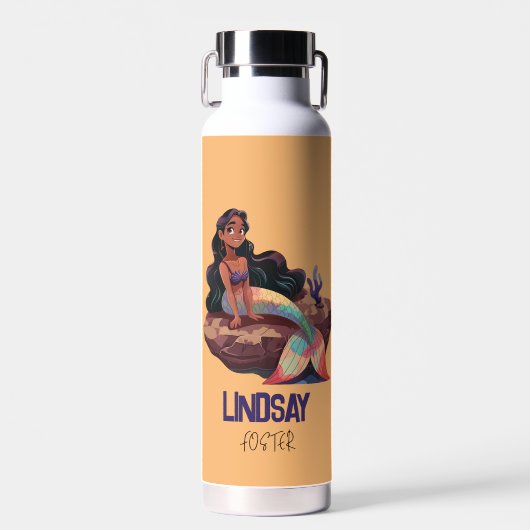 Adortable Niedliche Elegante Meerjungfrau mit Kind Trinkflasche (Vorne)